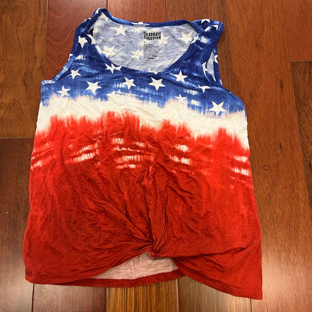 Women's Red and Blue Star Tank Top